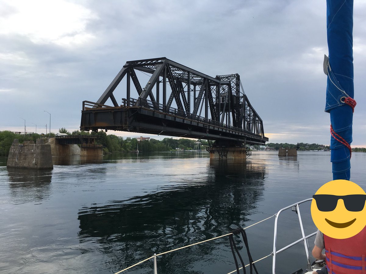 ProCdnAuDigger's tweet photo. Going through the #swingbridge coming into #littlecurrent! Really cool feat of engineering!! #georgianbay #northchannel #mirage39 https://t.co/xRCHXhW83i