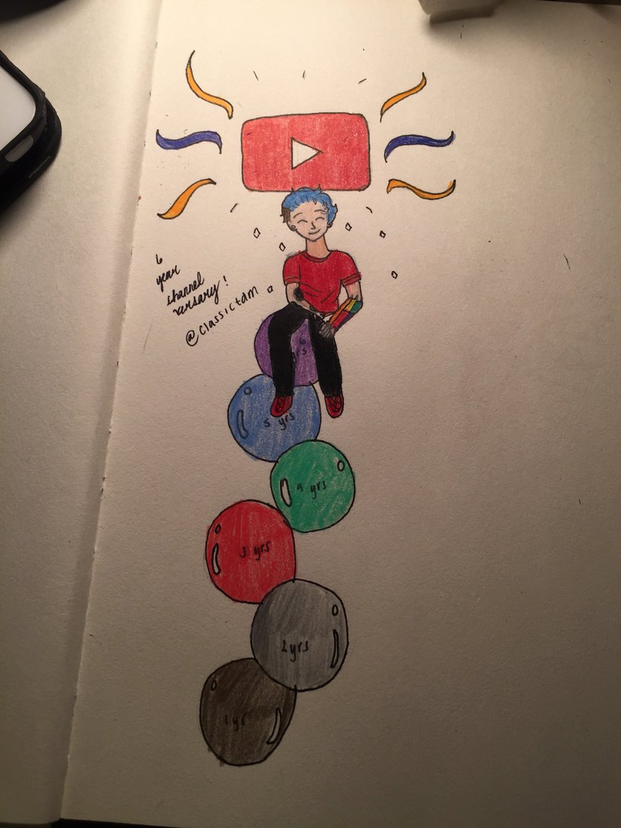 classictdm's tweet photo. @dantdm IM SO PROUD OF YOU DAN!!!!! I made you some fan art for your Channelversary. I hope you like it! https://t.co/qIuEpg13a3