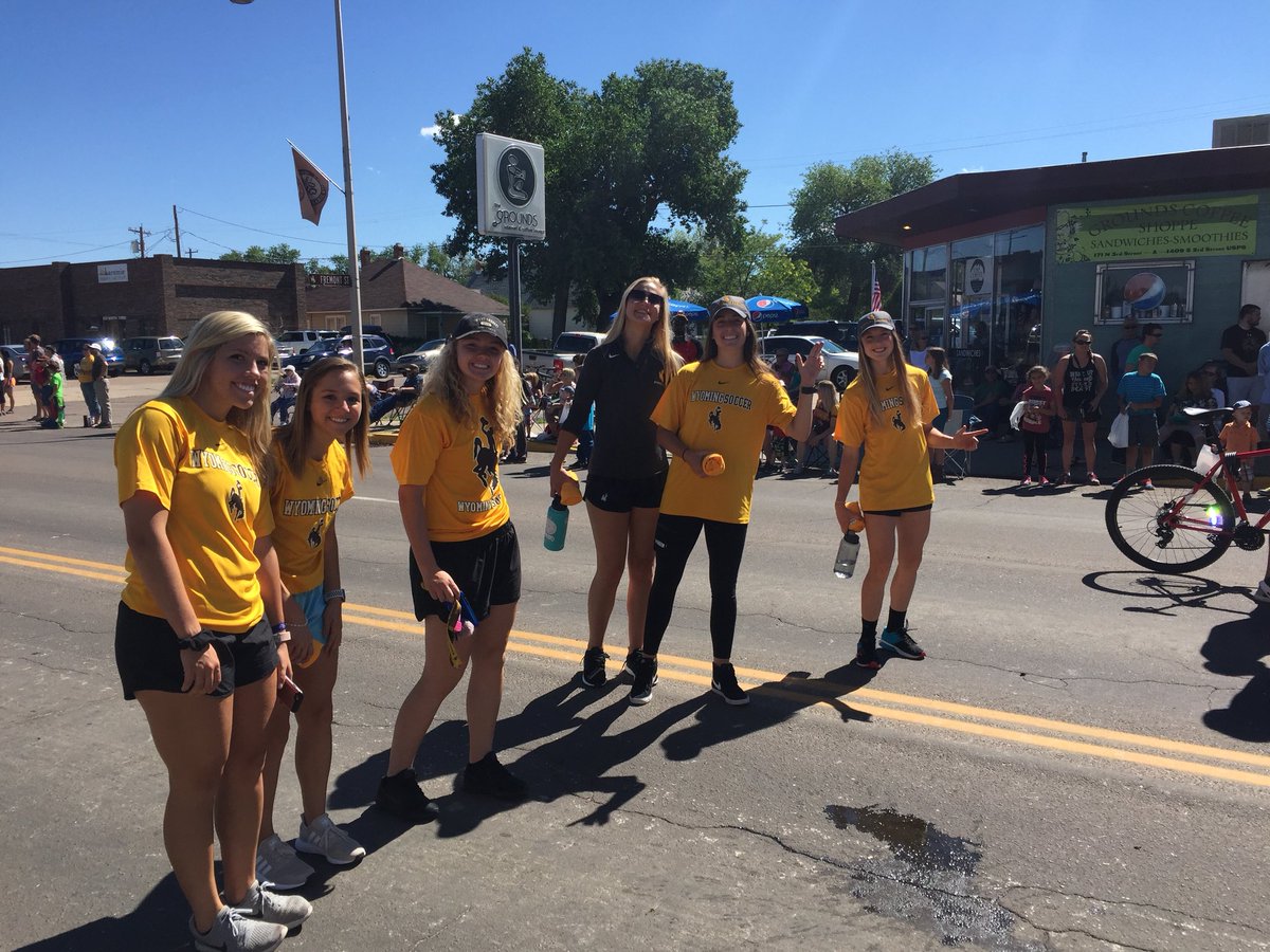 wyosoccer's tweet photo. We 💛 celebrating the great state of Wyoming by marching in the Juiblee Days Parade! 
#OneWyoming #GoWyo https://t.co/agrly4OlEb
