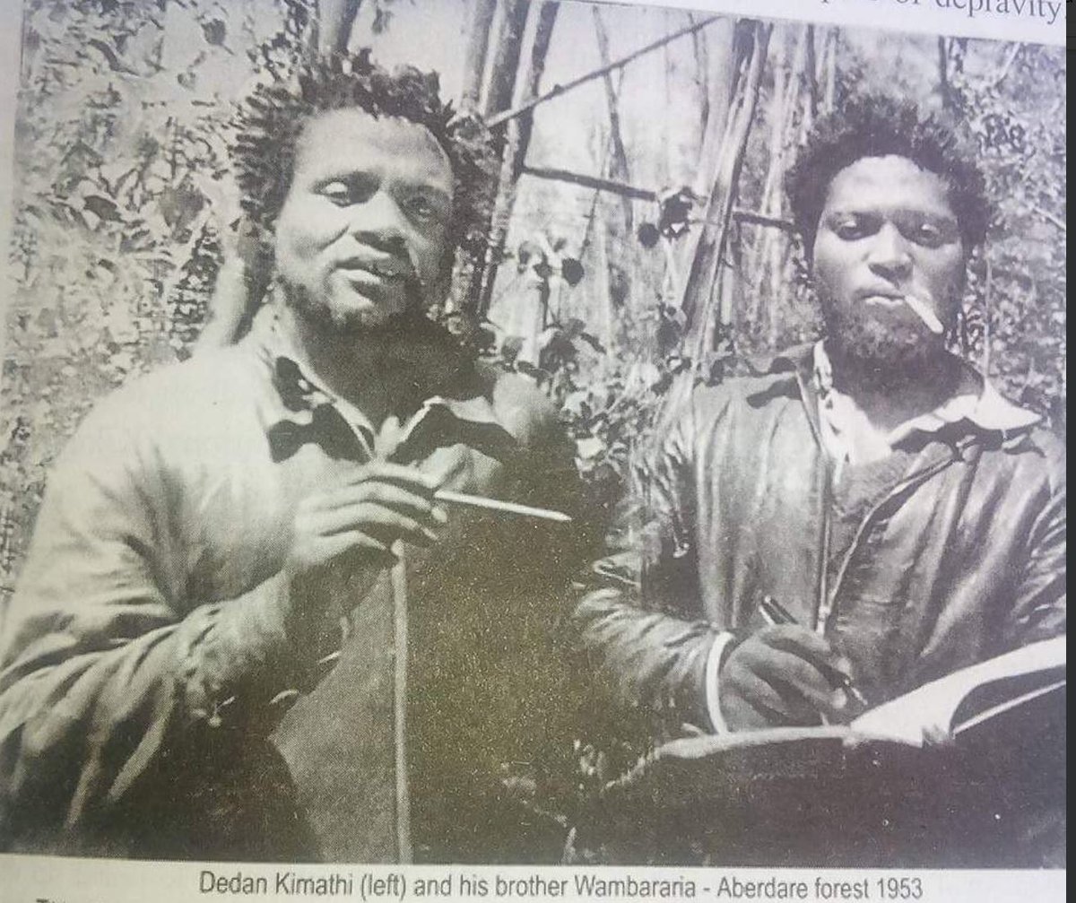 KResearcher's tweet photo. Dedan Kimathi and his brother Wambararia in 1953. This photo was left outside a British military camp in Muranga. https://t.co/aLJYkgLBqk
