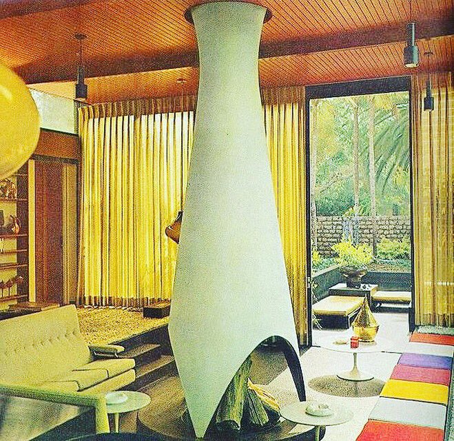 Mid Century Modern Porn.  #instamcm #mcmdesign #mcmfurniture #midcenturymodern #midcenturydesign #floatingfireplace #50smodern #60smodern #50sinterior #60sinterior