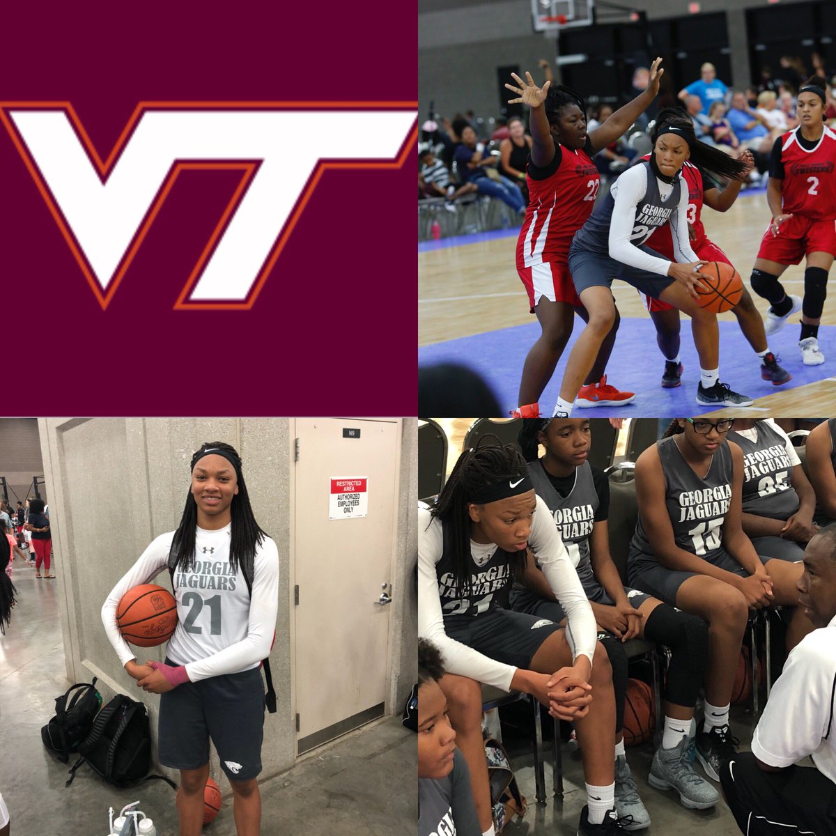 Georgia Jaguar Makayla Timpson (6-2 PF) Early Co. HS Blakely, GA) was OFFICIALLY OFFERED this morning!!!!
#GeorgiaJaguars
#wegetthejobdone
#Hokies 🏀