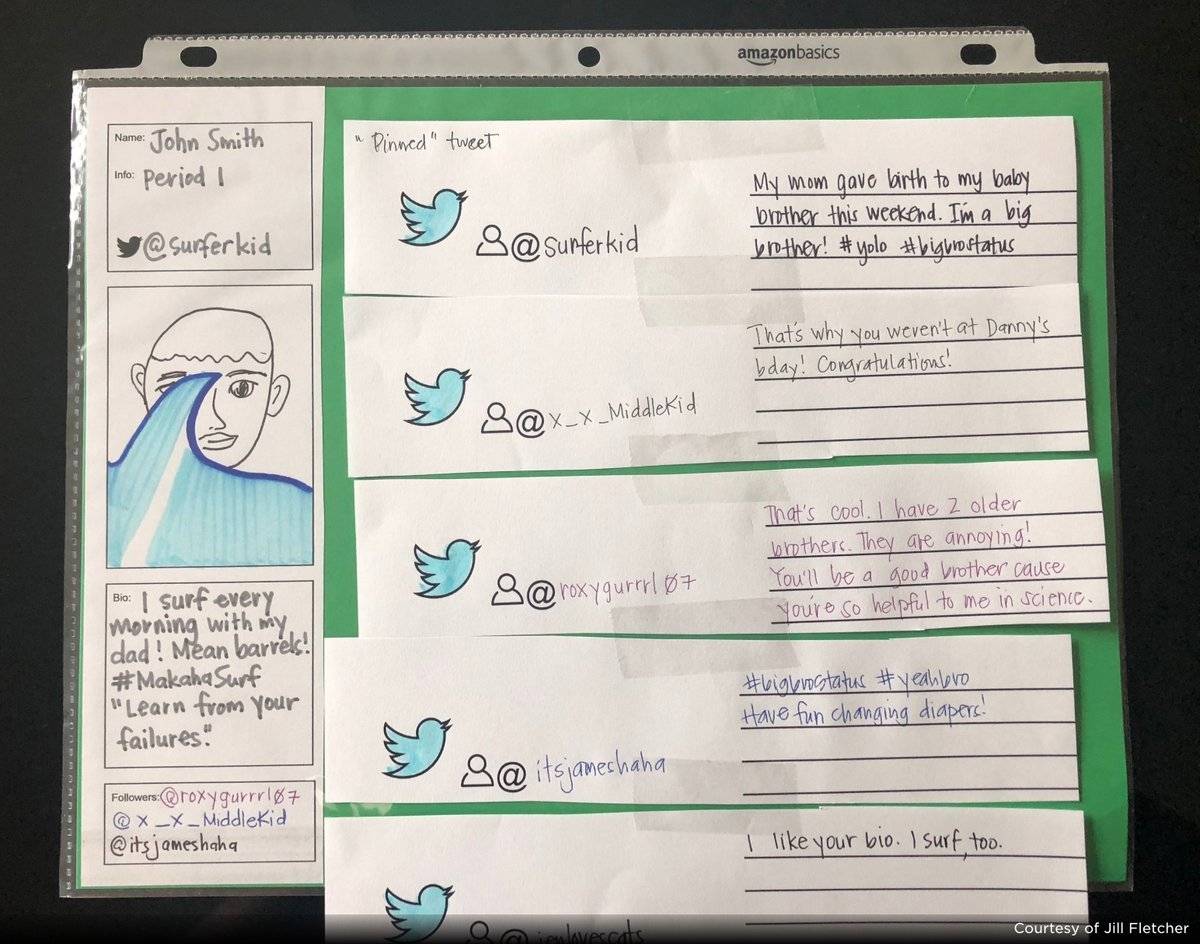 DrAAlston's tweet photo. A teacher builds an offline version of #Twitter that can help with both formative assessment and social and emotional learning. https://t.co/VSsYpBQqKh #edchat #socialmedia https://t.co/jaX5nUBL1p