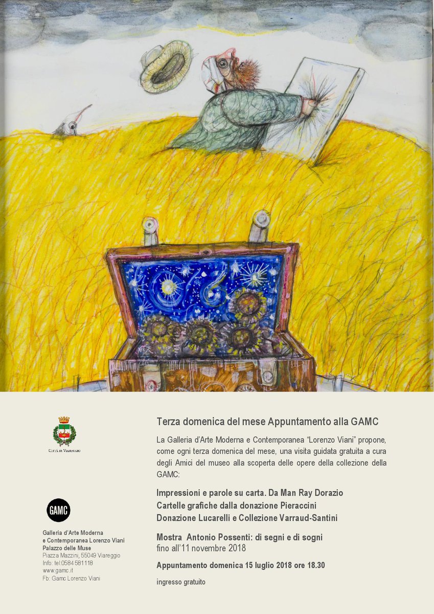 Domenica 15 luglio ore 18.30
Come ogni terza domenica vi aspettiamo alla visita guidata con ingresso gratuito!
#art #museum #viareggio #terzadomenica