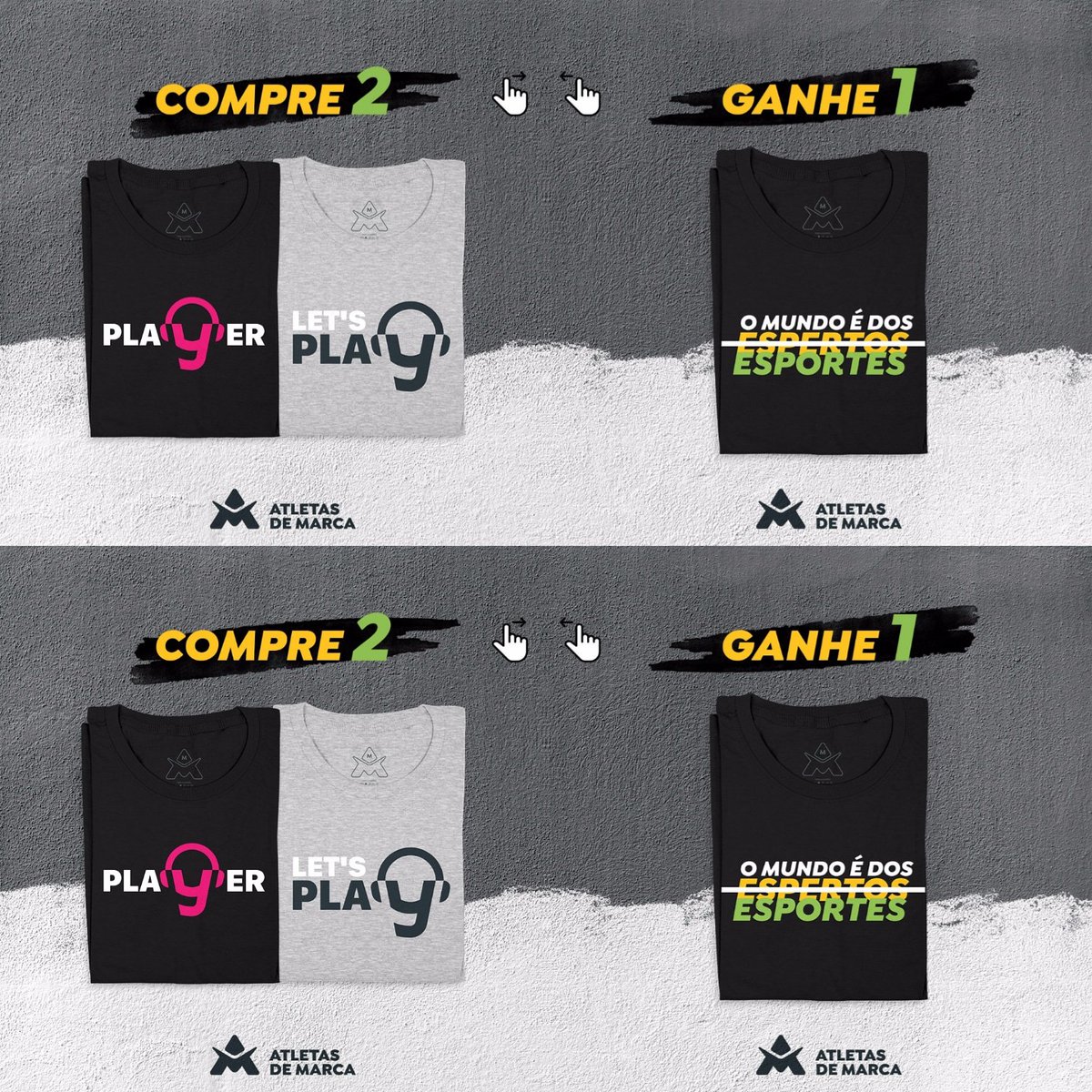 GrupoSehLoiro's tweet photo. Na compra de 2 Yocamisetas vc leva uma de brinde da #atletasdemarca
Somos atletas de marca!
https://t.co/nHfgKsRPY8 https://t.co/fmP3UQ6xI7