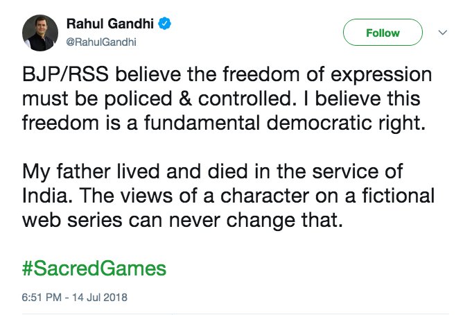 Freedom of Expression under  @INCIndia ever since  @RahulGandhi joined active politics (2004) and had the power to intervene and stand for his belief that Freedom of Expression is a fundamental democratic right. A comprehensive, crowdsourced thread in response to his tweet:
