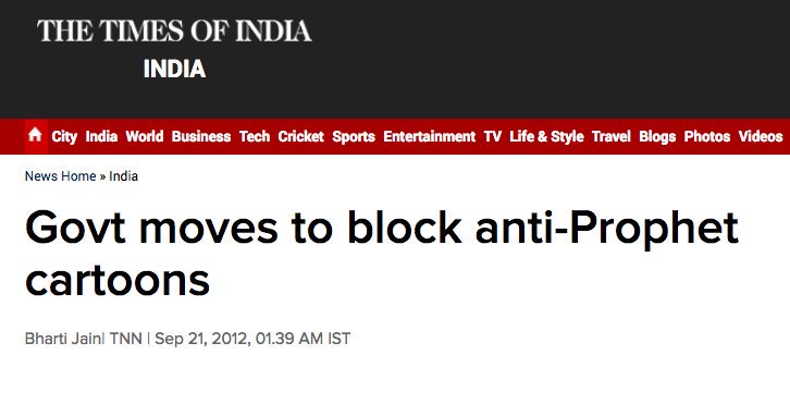 1. In 2012, the UPA govt under  @INCIndia moved to block the Charlie Hebdo cartoons.