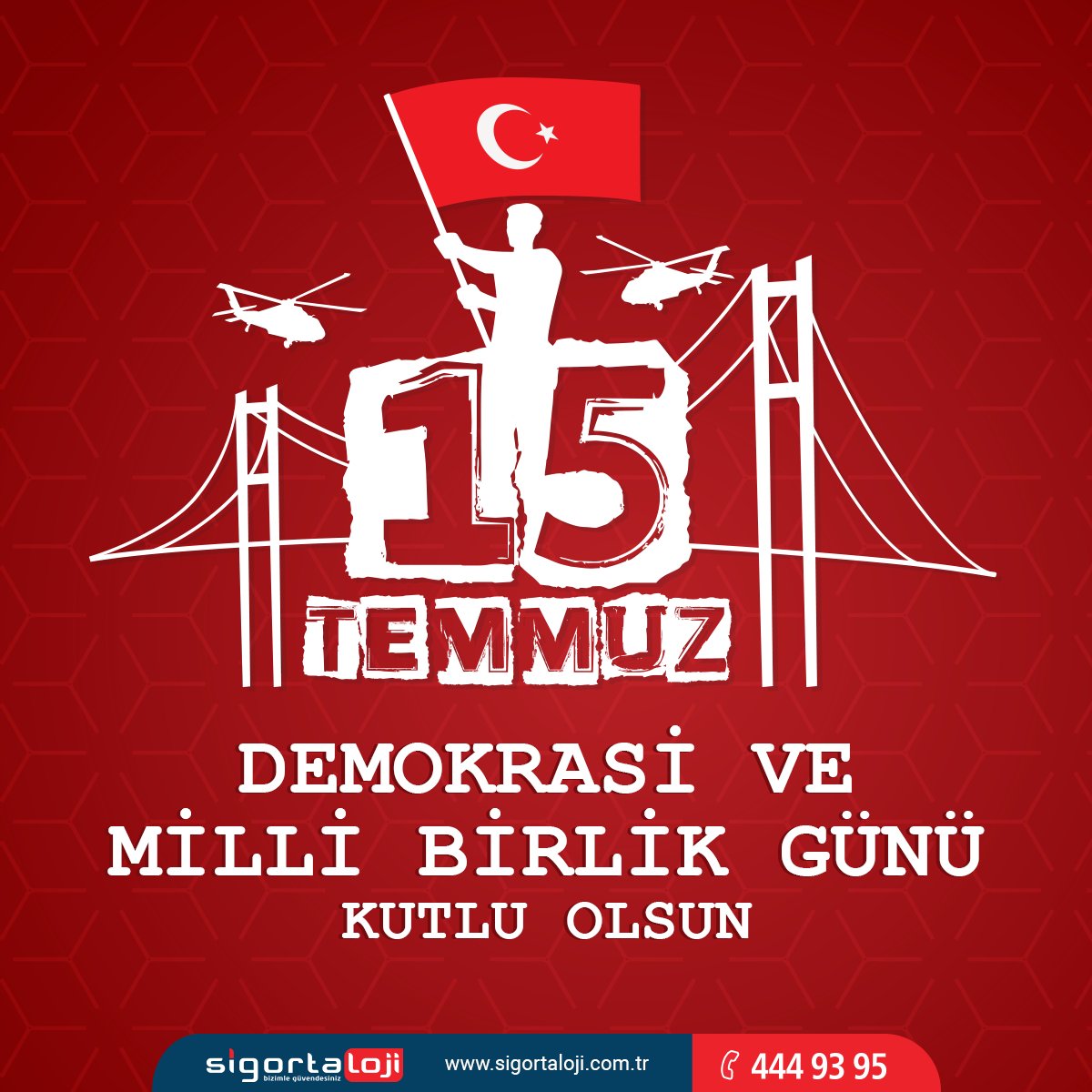 Unutmadık, unutmayacağız! 15 Temmuz Demokrasi ve Milli Birlik Günü şehit ve gazilerimizi saygı ve minnetle anıyoruz.

sigortaloji.com
#Sigortaloji #Sigorta #Kasko #DASK #TrafikSigortası #SağlıkSigortası #NakliyatSigortası #Emtia #15TemmuzDestanı #Unutmayacağız