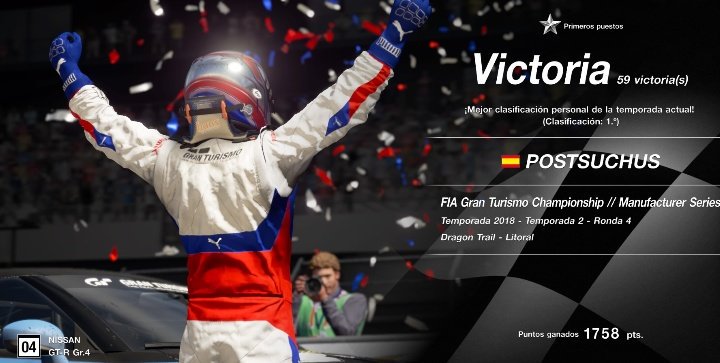 Vittorio_Post's tweet photo. Después de 4 semanas y muchos avisos, por fin me llevo mi primera victoria en la #FIA de @thegranturismo. Ahora a esperar cuantos puestos he decendido. @customs_gt vamos a por ese #TOP_12.
#gtsport #NissanGTSportCup
#Car_and_Gas https://t.co/s57OYGQp8Y