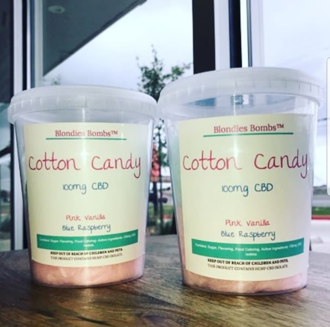 Buy one... GET ONE FREE! 
CBD infused cotton candy! Pink vanilla and blue raspberry. Just $21.99 Get them while they last!! #cbd #GoGreen #DangerouslyGood #CannabisCommunity #NewBraunfels