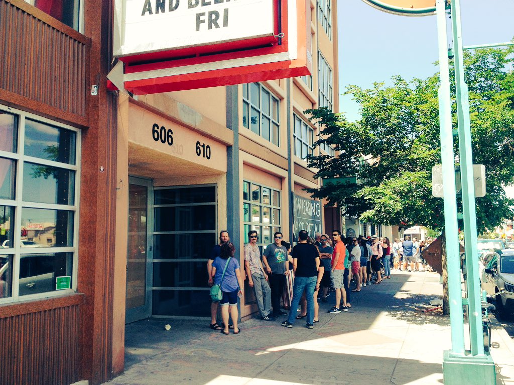 DuelBrewing's tweet photo. What with all these hop heads in a line? It's the IPA challenge at Duel ABQ from noon to 4. Come on down! https://t.co/FsJW62QhwG