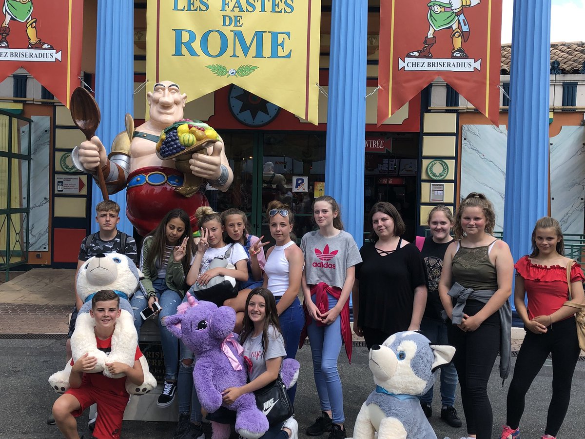 Llanwern_paris's tweet photo. Fun day at Parc Asterix! We got soaked, rode some big rides and won some prizes! Had food and now on the way back to the hotel! Hitting the centre of Paris tomorrow 😬😬 bright and early start! @menna_williams @ehyde_miss @Mama_Llew @Llanwern_High @MalcHaley @Mr_Winship https://t.co/ORL5jQCYFK