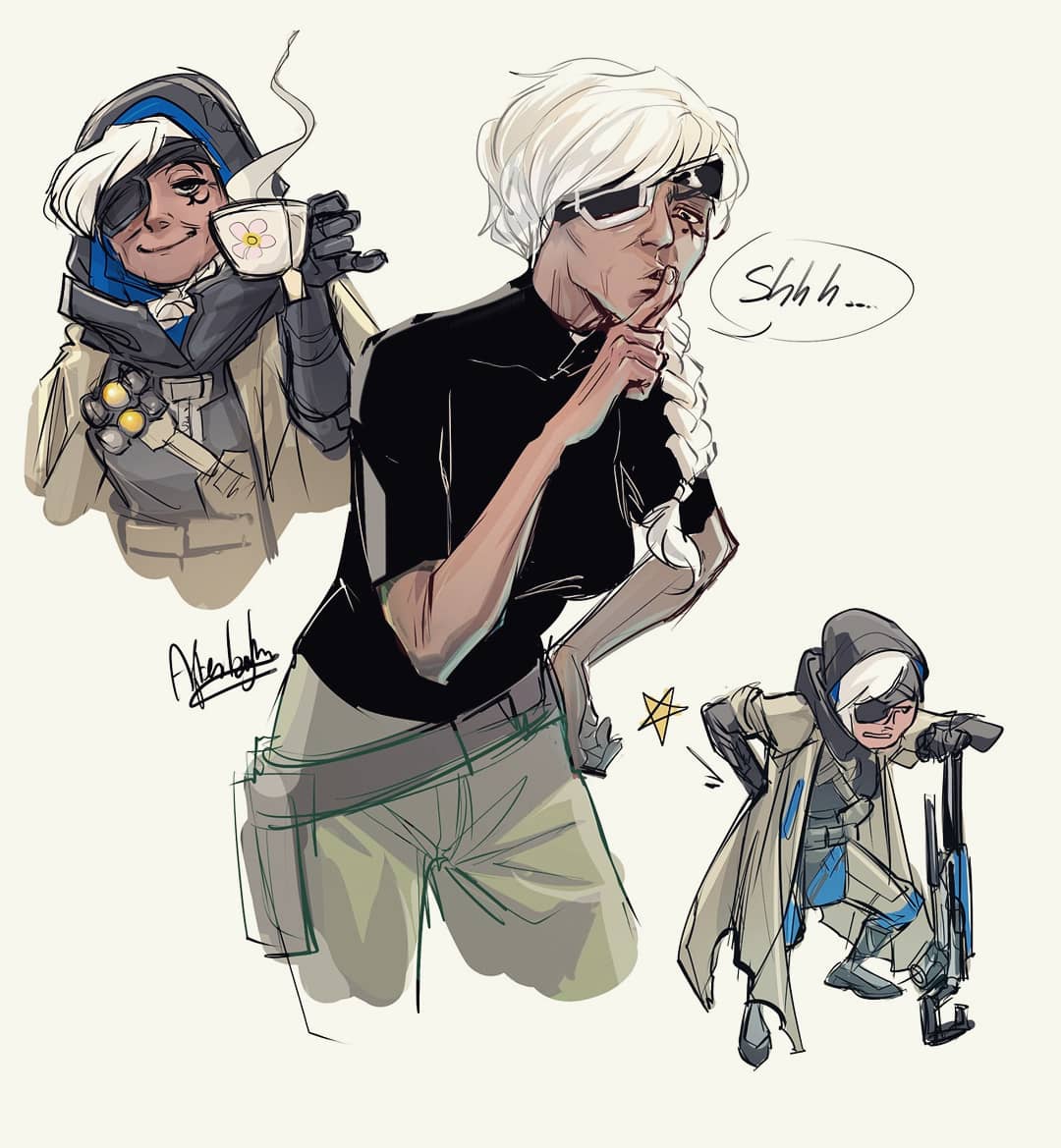 afterlaughs's tweet photo. Some Ana doodles ❤️
#GrannAna 

#anaamari #overwatchfanart #overwatch #anaoverwatch https://t.co/iPebGuWyKM