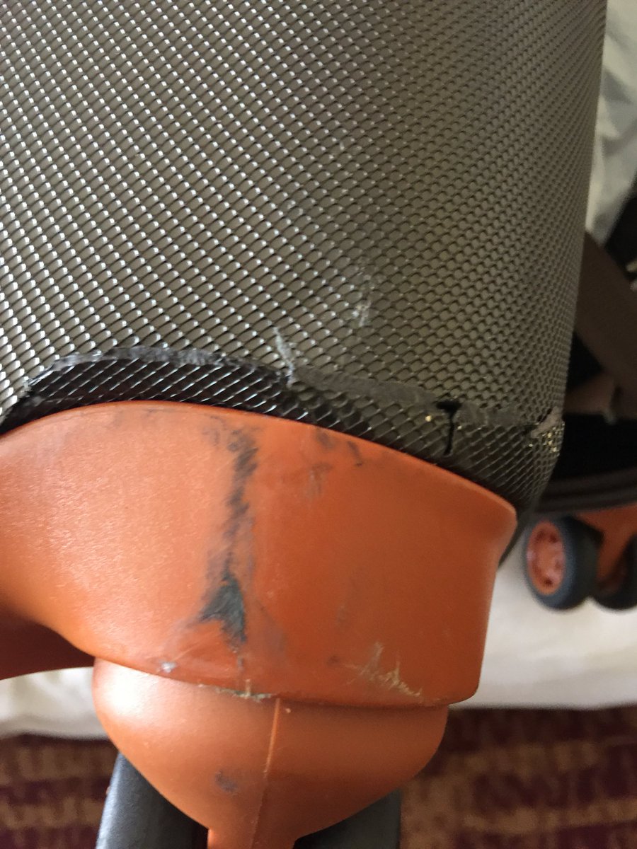 debwattsflorida's tweet photo. @Delta you broke the wheels off my Italian suitcase.  #rough handling with many other scratches and dents.  Will you #makethisright ? https://t.co/5W2LDM9CO2
