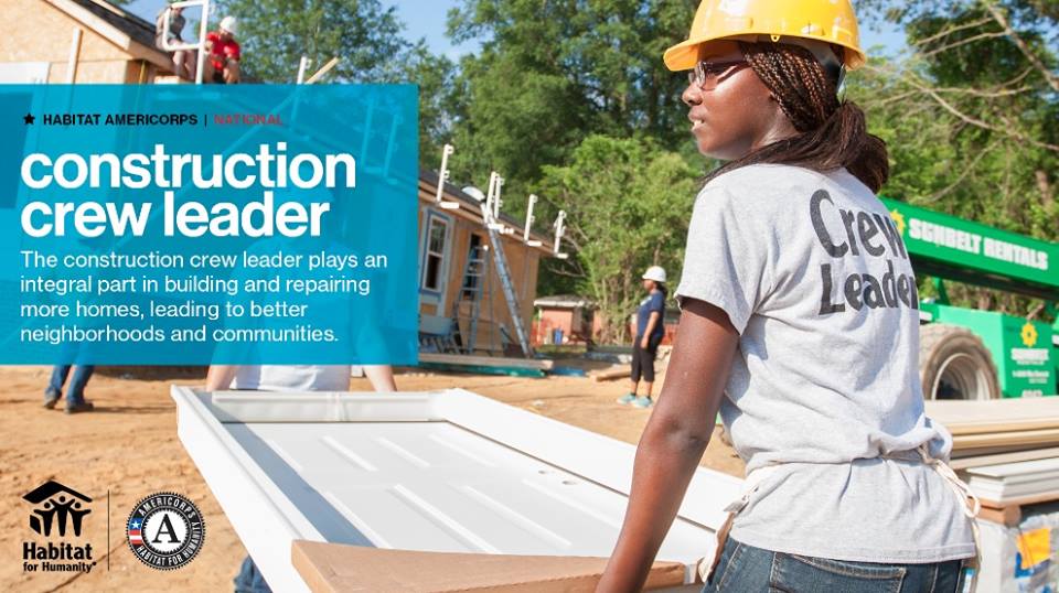 Habitat_NCC's tweet image. NOW RECRUITING!! 2 openings for Hartford Habitat AmeriCorps Construction Crew Leaders. Learn, Serve &amp;amp; Explore all that Connecticut has to offer!!

habitat.org/about/careers/…

Considering a year of service? Email our Host Site Manager at volunteer@hartfordhabitat.org for more info!