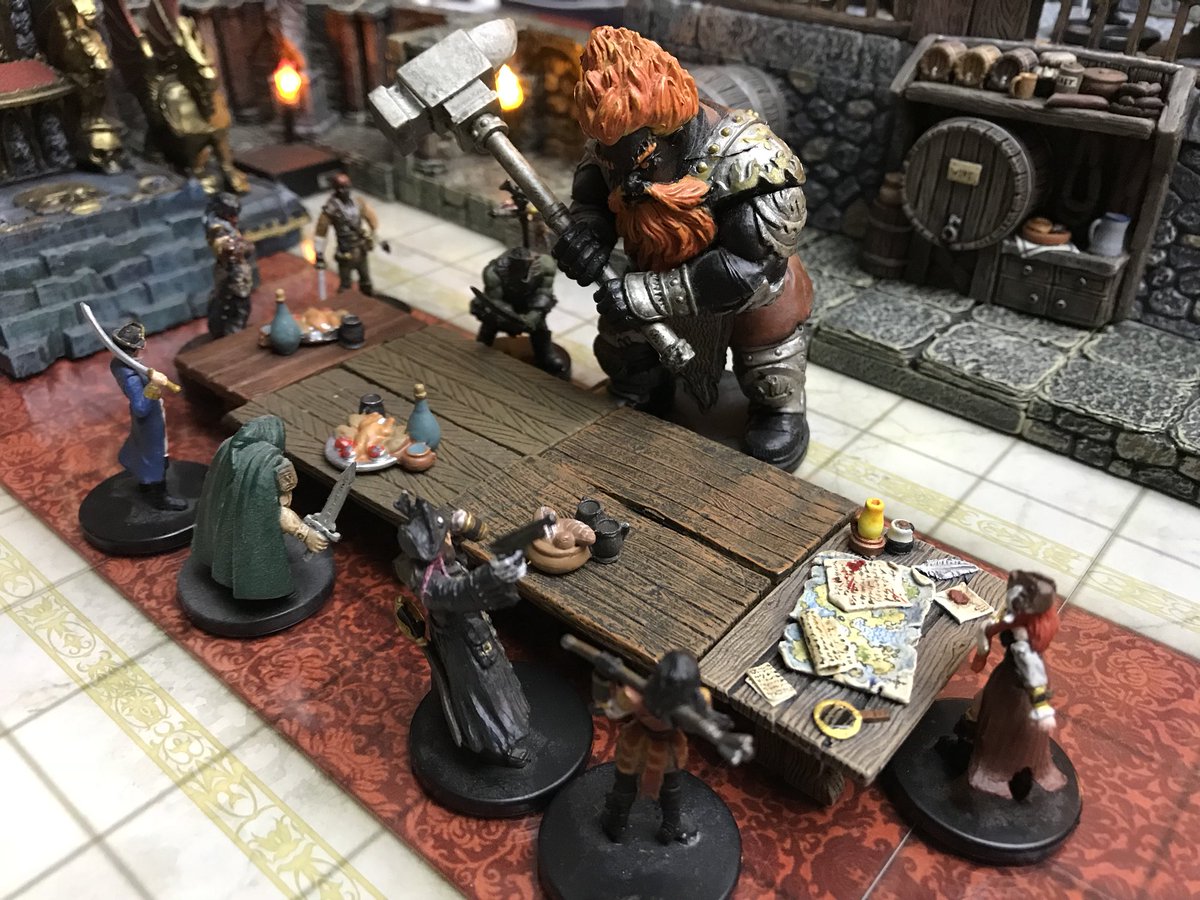 Hyperionpdx's tweet photo. On this Monday’s @mbmrpg the crew of the Tempest Temptress sits in on the Blackheart Council. #dnd #dwarvenforge @dwarvenforge https://t.co/ruU4YNIr1u