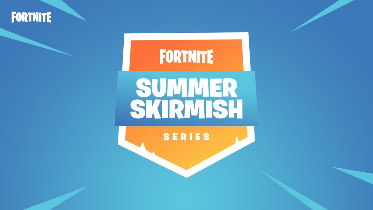 Fortnite's tweet image. Fortnite #SummerSkirmish starts... NOW! 

Tune into twitch.tv/fortnite to watch all the action and let us know which duo you think will come out victorious 🏆
