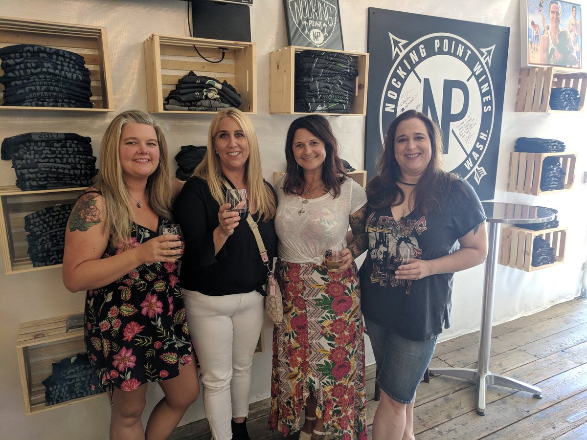 akashathedamned's tweet photo. NockingPoint #NPSummer drinking wine at the best place in #WallaWalla @nockingpoint @StephenAmell @andrewnharding
The #prettycrushers are hydrating and ready to crush at cornhole #TnA #CaliforniaBabes https://t.co/g0RnE7UwnS