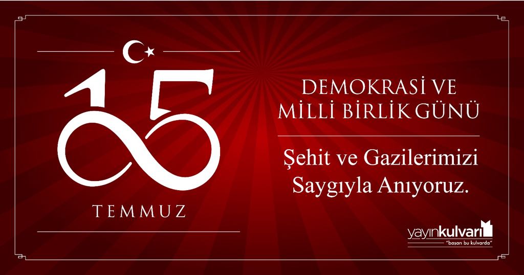 Şehit ve Gazilerimizi Saygıyla Anıyoruz. 15 Temmuz Demokrasi ve Milli Birlik Günü🇹🇷 #unutmayacağız