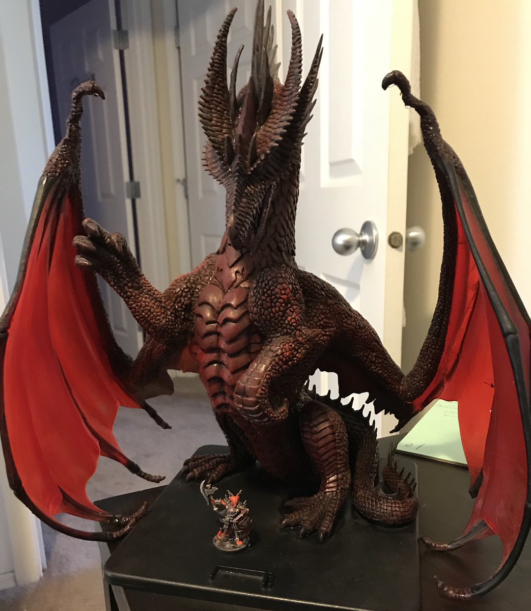 mbmrpg's tweet photo. DMs you know how minis can collect dust when they haven’t been used in a while? I felt like cleaning this one off. Did I mention our first arc of Rise of Rossun ends in 2 weeks? What could possibly go wrong?! #dnd https://t.co/3YTqpmtTlU