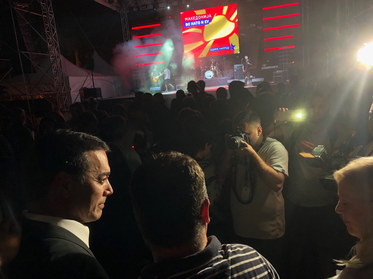 danijelabarisic's tweet photo. We’re celebrating inviration for  ⁦@NATO⁩ membership in #Skopje 🇲🇰 https://t.co/lbOEQvyecp