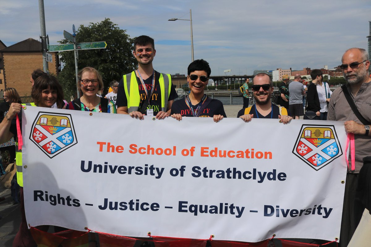 Team Diversity, Equality, Inclusion, Rights @ School of Education @UniStrathclyde @GlasgowPride The Place of Useful, Diverse, Inclusive Learning! Already planning next year. Go Team! @sharonljessop @JBeckStrath @MisterJSim @jane_essex  @trendyfayfay @ian_rivers @LindaBrownlow1