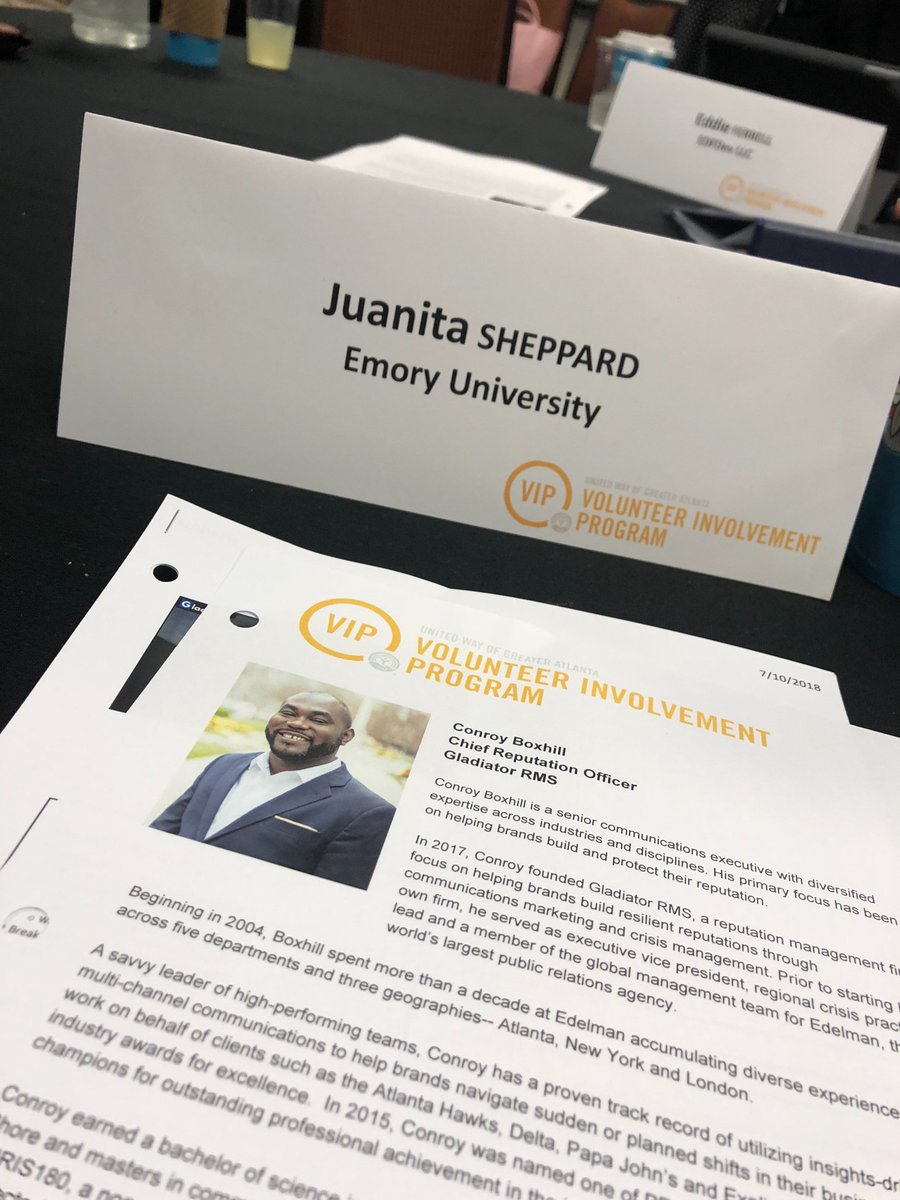 juanitasheppard's tweet photo. This afternoon’s @unitedwayvip session is featuring Olivia Polk! Conroy Boxhill is excellent is helping us in understanding the dynamics of crisis communication. Whew! #2018SummerVIP #UnitedWayVIP https://t.co/DkMFpq3M7V