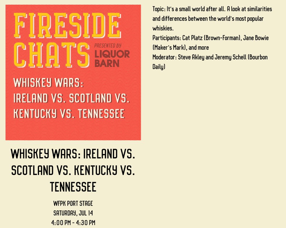 Liquor Barn On Twitter Whiskey Wars Fireside Chat Forecastle Is