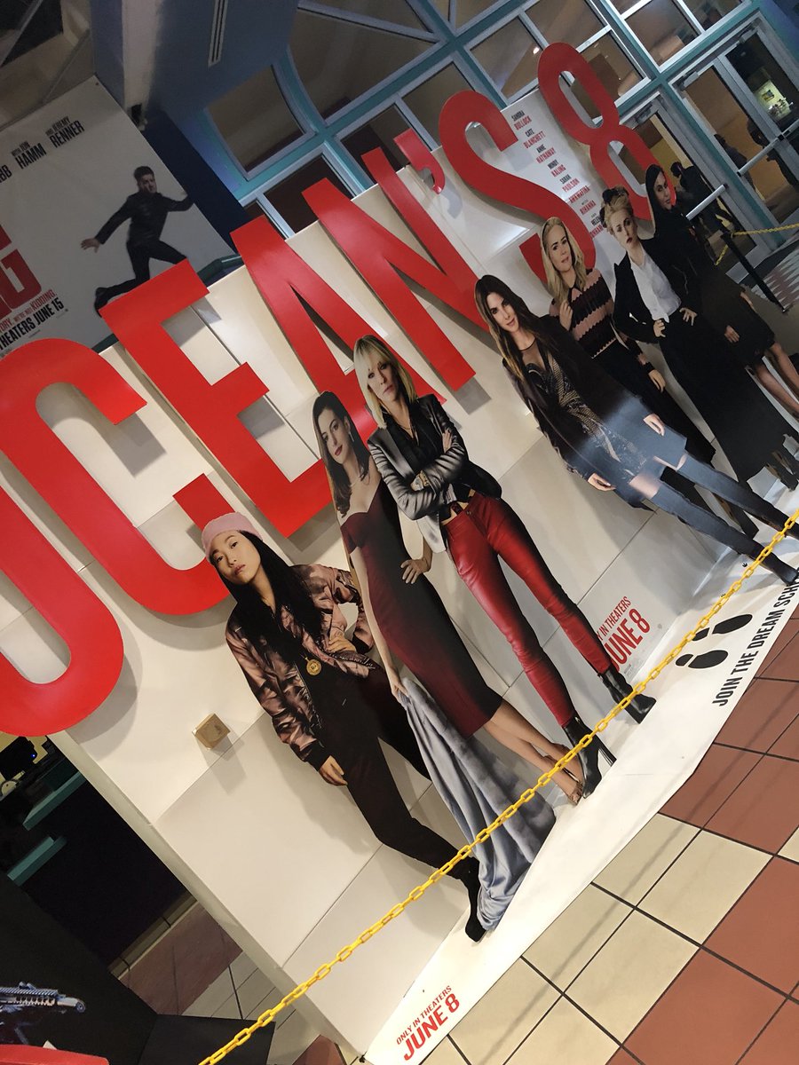 slimjosa's tweet photo. somebody just stole rihanna from the ocean’s 8 stand at my theater lmao https://t.co/KwfUBw0B1F