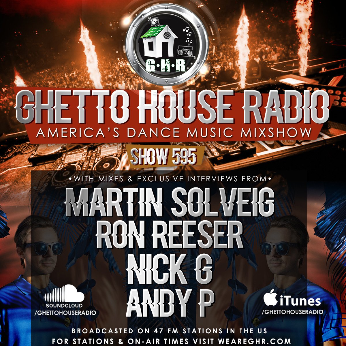 theQStation's tweet photo. Ghetto House Radio launches at 8 p.m. CDT. Tonight Eric The Funky 1 guest hosts. Plus an exclusive mix &amp; interview from Martin Solveig. Listen at https://t.co/BUpBYNqkVN https://t.co/t95ODsM2xT