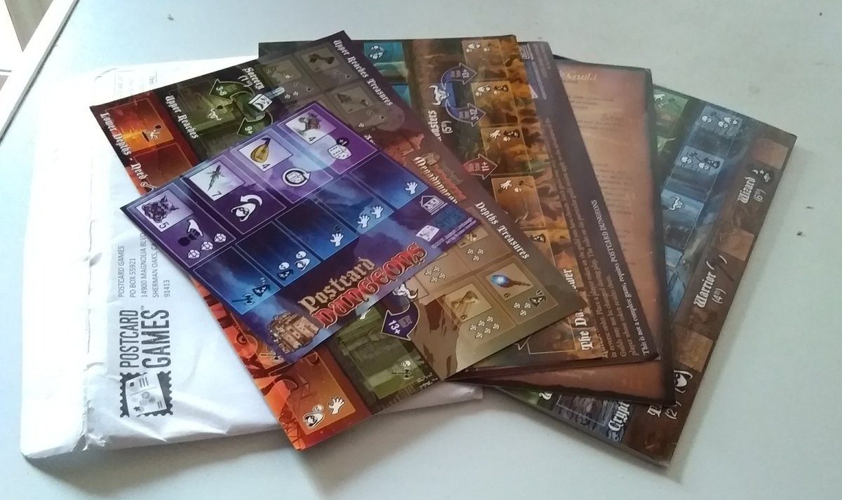 MonolithX66's tweet photo. 2nd Kickstarter to arrive in week.
! 😎 Going to have to wait until Tuesday to try it.
#boardgames 
#postcarddungeons
@postcardgames https://t.co/SRRb5NiXE0