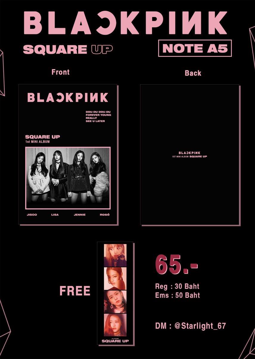 Starlightt_92's tweet image. 📚สมุด A5 #BLACKPINK 
✨65฿
🎊มีของแถมทุกออเดอร์!!
📮สั่งซื้อ DM จ้า 

#BLINK #ตลาดนัดบพ #วายจีสตรีท #ตลาดนัดBLACKPINK
🙏🏻 @RT_BlackPink @_RTkpopForYou  @lifeiskpop_rt
@rt_kpopmini
#ROSÉ #LISA #JISOO #JENNIE
#DduDuDduDu10thWin
#Lisoo #JENSoo #ChaeLisa #jenlice