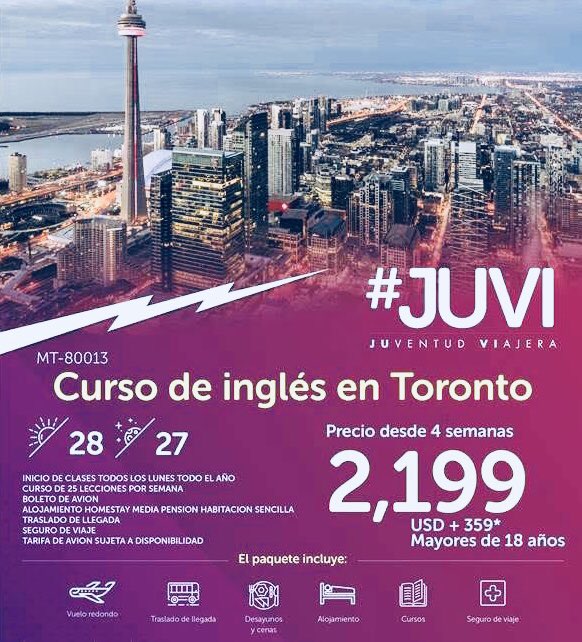 Curso de inglés en Canadá! Para más información visita facebook.com/TravelMx #SabadoDeGanarSeguidores
