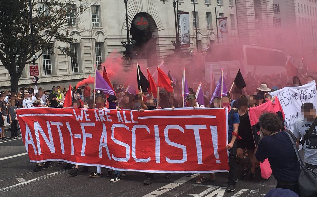 Our powerful noisy march around central London left sieg heiling racists cowering in the pub and no one in any doubt: London is antifascist! Thanks all for turning out and great energy, music, food, banners... See you all next time. Make racists afraid again #FuckTommyFuckTrump