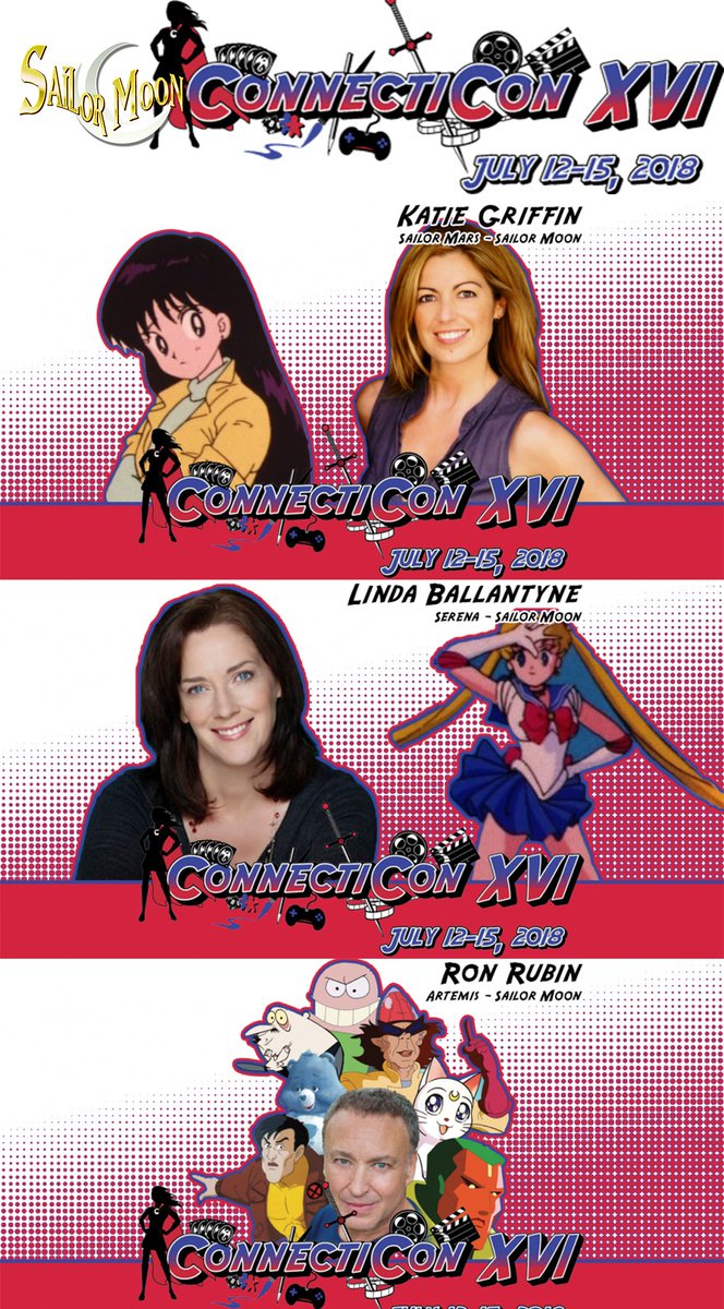 ConnectiCon's tweet photo. Meet the voices of SAILOR MOON! at our celebrity corner in Exhibit Hall B NOW! Featuring Katie Griffin (Sailor Mars), Linda Ballantine (Serena), and Rob Rubin (Artemis)

#CTConCVI #Connecticon #CTCon2018 #StarPower #SailorMoon https://t.co/blgNuc4XR4