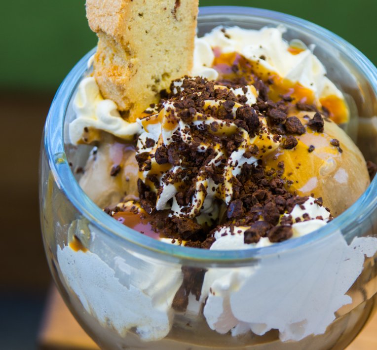 HelloBettyOS's tweet photo. Give in to your sweet tooth. Our kahlua caramel sundae starts off with espresso ice cream and is topped with chocolate dipped coffee beans, biscotti and whipped cream. https://t.co/M79sPKCf4O