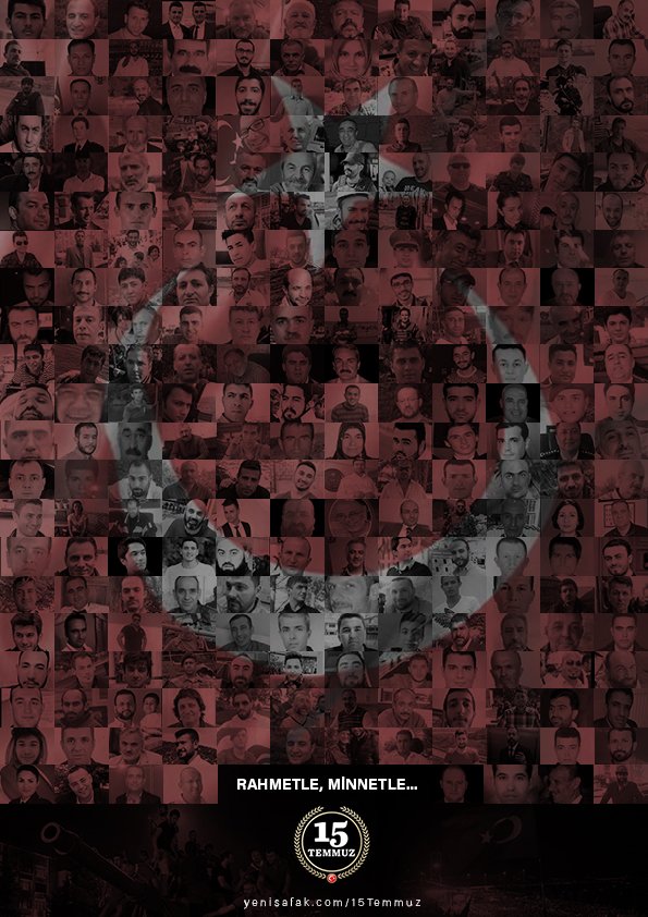 Onlar, aziz vatanımızın aziz şehitleri. 
Onlar, Türkiye sancağına can verenler, şan verenler. 
Rahmetle, minnetle...
yenisafak.com/15Temmuz 
@15Temmuz_Arsivi 
#unutmayacağız 
#15TemmuzDestanı
#81MilyonTekYürek
