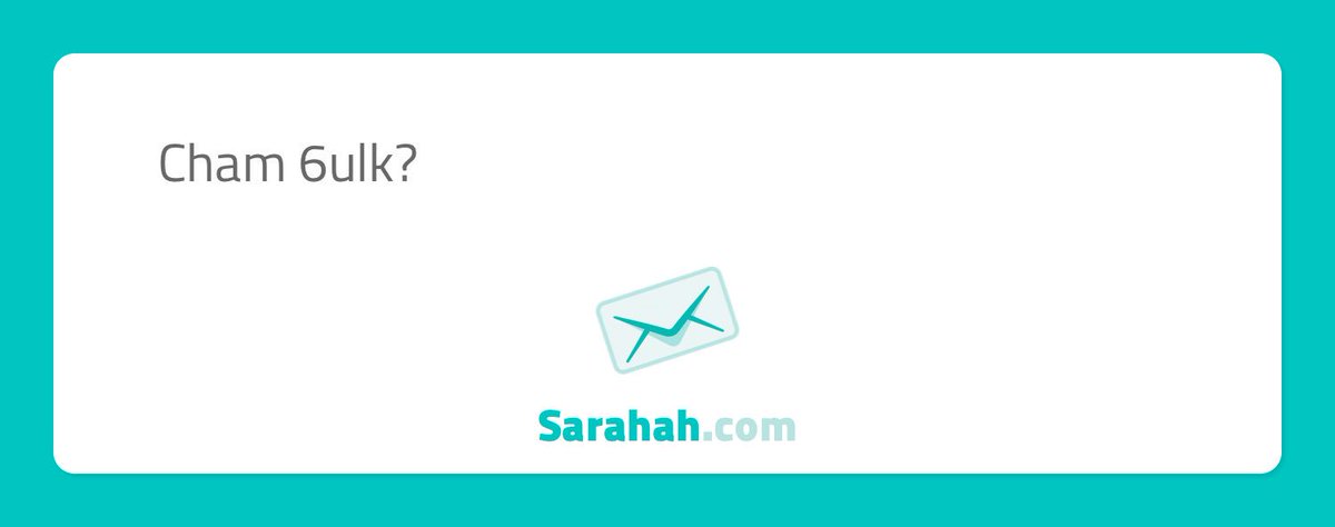 closeduserr126's tweet photo. https://t.co/MdiRynr399 #MySarahah @sarahah_com
170 https://t.co/saqMbOkjvP