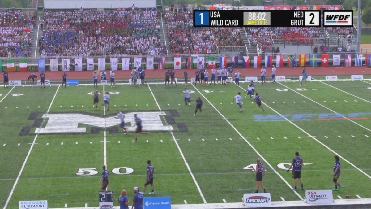 rgorman5's tweet photo. Awesome coverage! Amazing backdrop! Tremendous ultimate! Really cool to see #WUCC2018 come to life with the opening showcase game. #ultimate https://t.co/hb99X3Oy1f