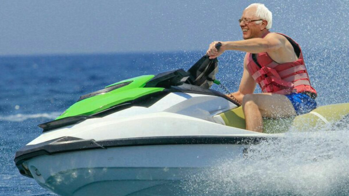 JetSkiBoyntonB's tweet photo. Feel the Bern https://t.co/BU5c6tKOtl