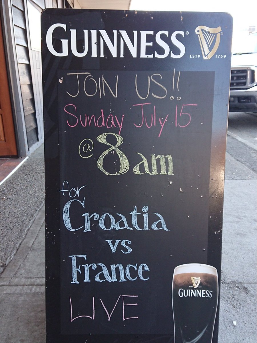 We're showing the World Cup final match on our 4K projector screen, live at 8am tomorrow morning! Join us, then go out and enjoy @pgSummerfest <a href="/DowntownPG/">Downtown PG</a> @