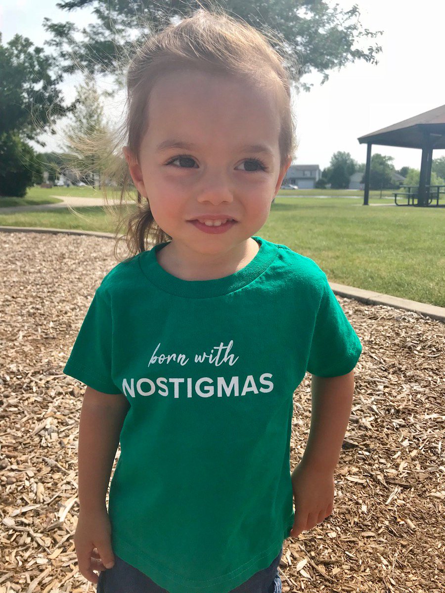NoStigmas's tweet image. Introducing our new Born With #NoStigmas toddler t-shirt. Sophia is looking adorable, and is representing our organization! Visit the link if you're interested in purchasing: nostigmas.org/store/ #mentalhealthawareness #redefinenormal