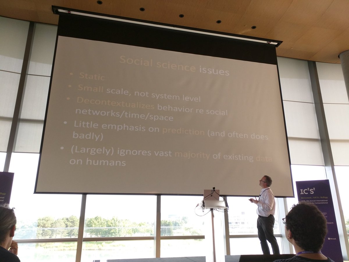 computermacgyve's tweet image. With emergent factors, we have to understand social processes. @davidlazer discuss challenges of social and computational sciences arguing for a new fusion of the two #IC2S2 #socialdatascience