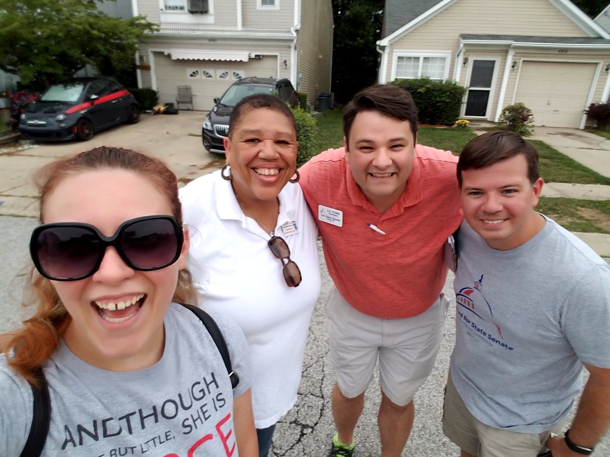 insenatedems's tweet photo. .@JD4IN29 and @Joselyn4IN were out knocking doors today with our own @HeatherKatrinaS! When we work together, we win together. #CantStopWontStop #StandWithJD https://t.co/ELzYFsPKyf