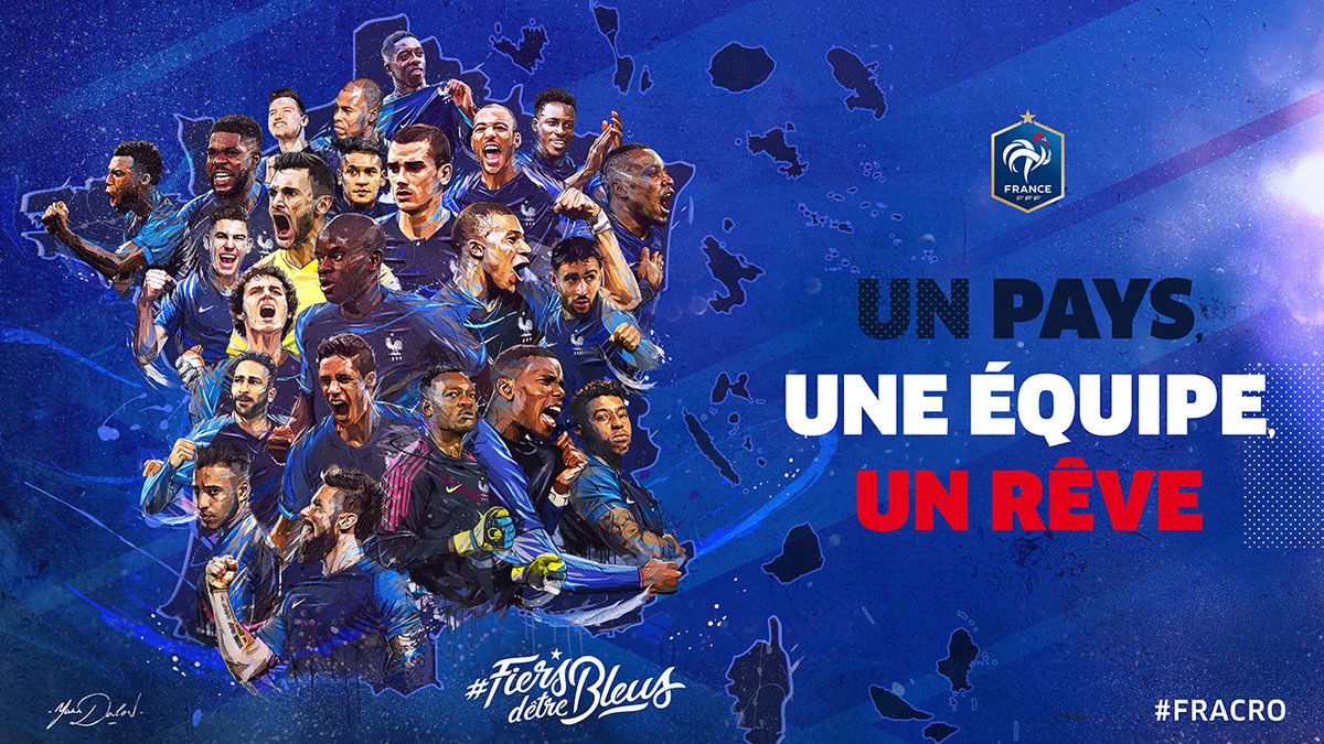 equipedefrance's tweet photo. C’est tout un Pays qui sera derrière cette Équipe pour atteindre notre Rêve ! 🔵⚪🔴 #FiersdetreBleus #FRACRO https://t.co/PjllAqlnIt