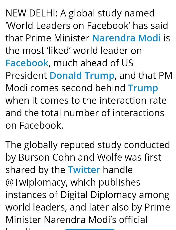 BhavinJethva_'s tweet photo. @PMOIndia Modi "most liked" world leader on Facebook, 2nd "most followed" on Twitter & 3rd most popular world leader in a Gallup survey. PM @narendramodi Ji is truly INDIA'S FIRST GLOBAL LEADER. When did you ever see an Indian leader receiving such global acclaim? #ModiMagicAgain https://t.co/kN9G4w5Ssj