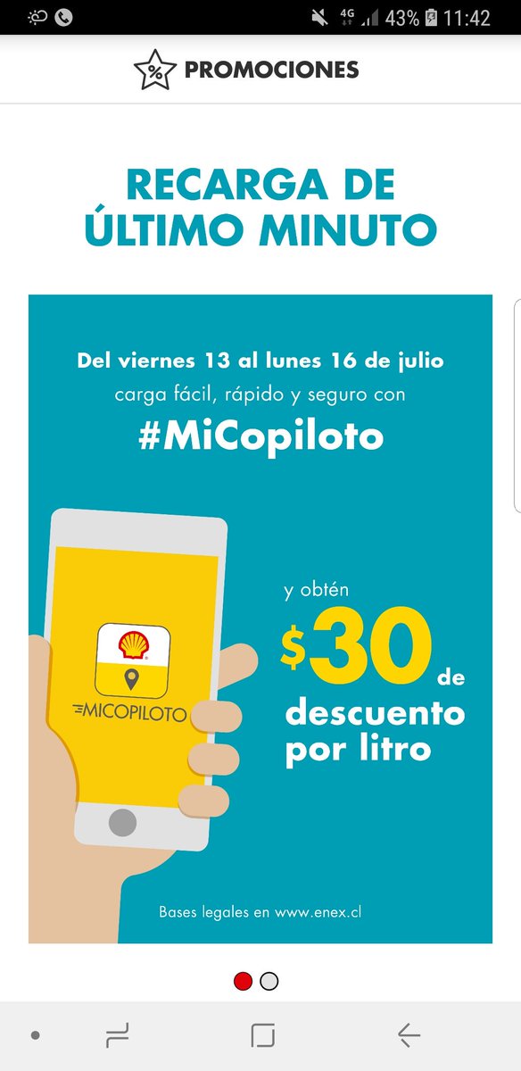 LagosAlfredo's tweet photo. @PromoShellChile #EnexChile, gracias por la promoción del descuento de $30 por litro. Esta Buenísima la #Promo. Aprenda #CopecChile @MundoCopec, estas son promociones que los clientes quieren. Boleta de compra N 1060284. #GrandePromoShellChile https://t.co/ypcrwiaIZb