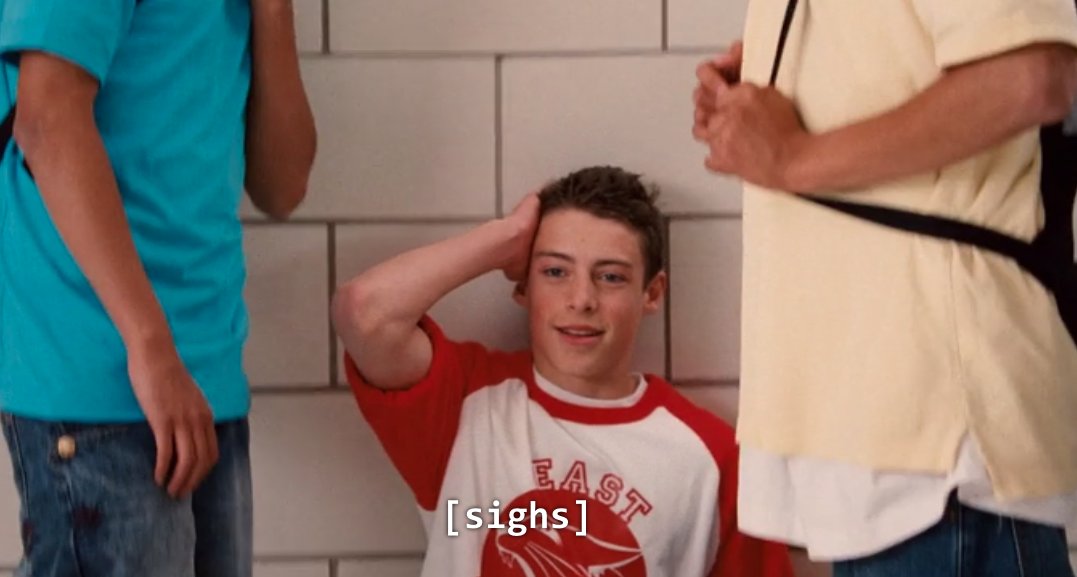 NoContextDCOM's tweet photo. #HighSchoolMusical3 #NotTechnicallyADCOM #ButWhatever https://t.co/nU1EnotCNG