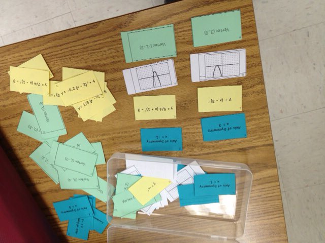 alcallbeck's tweet photo. Surfing through Pinterest and came upon this good quadratics activity.  I zoomed and realized that it is one Shirlee Anne Campbell and I made years ago.  Proud to know others are using and sharing it. https://t.co/GPQUtnFbEa https://t.co/Cg46TQTGq2