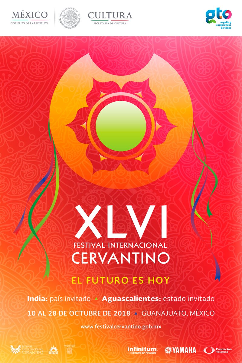 Comparte este cartel cervantino para que no te falten las aventuras, los buenos amigos y el amor. cervantinofestival.gob.mx | #ElFuturoEsHoy